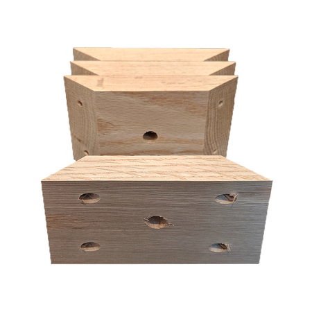 OSBORNE WOOD PRODUCTS 3 1/2 x 5 5/8 SOLD AS A SET OF FOUR~Corner Blocks for 3" Wide Legs in 310300PG